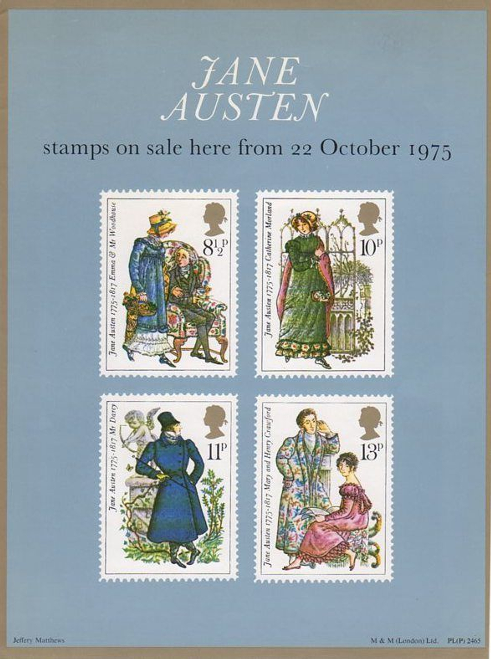 Конверт Первого дня Великобритании от 22 октября 1975 года с четырьмя марками и спецгашением