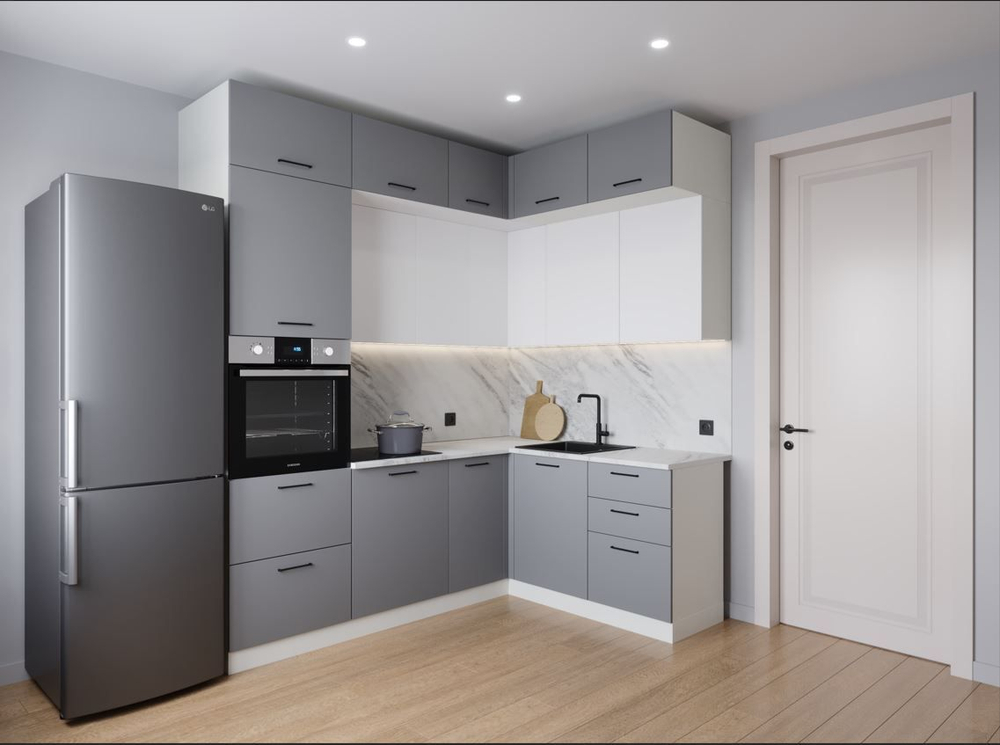 Кухонный гарнитур угловой Элеганция 2200х1700 (38мм)