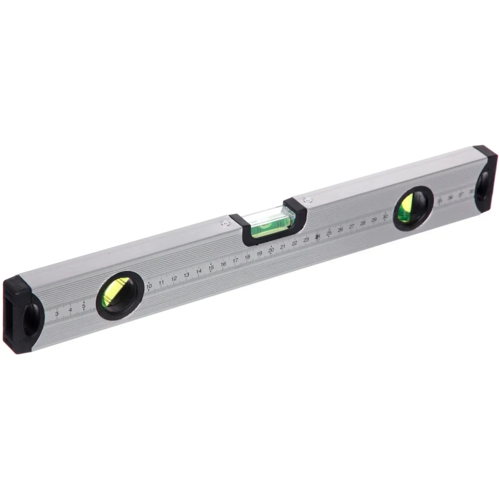 Уровень строительный алюминиевый Lamboss, 3 глазка, 40см