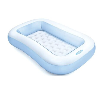Бассейн надувной Intex 57403 Rectangular Pool 166х100х28 см / Прямоугольный многосекционный бассейн Интекс с надувным дном для дачи