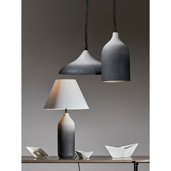 Светильник подвесной sustainable collection, D44х19 см, черный/белый