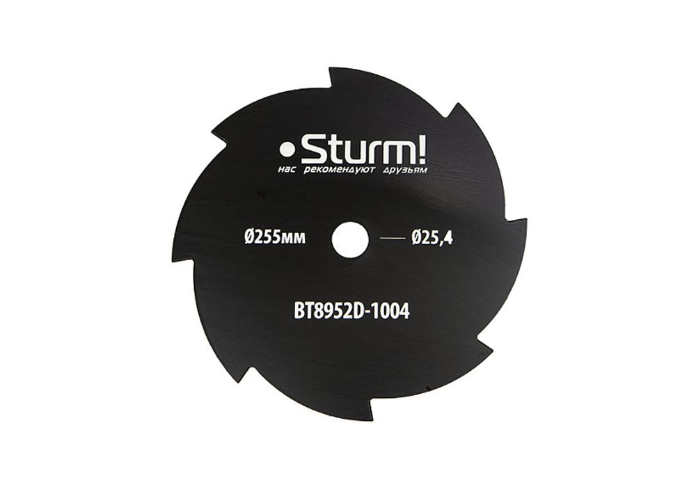 Нож для триммера стальной Sturm 230х25,4х8 мм 8 зубьев