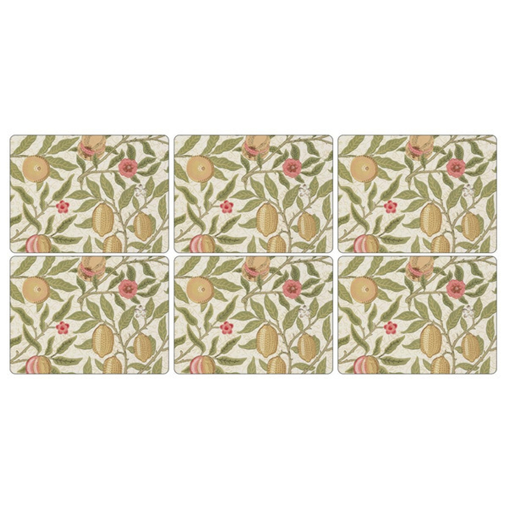 Набор подставок под горячее 6шт 30.5х23 Pimpernel Фрукты бежевый фон