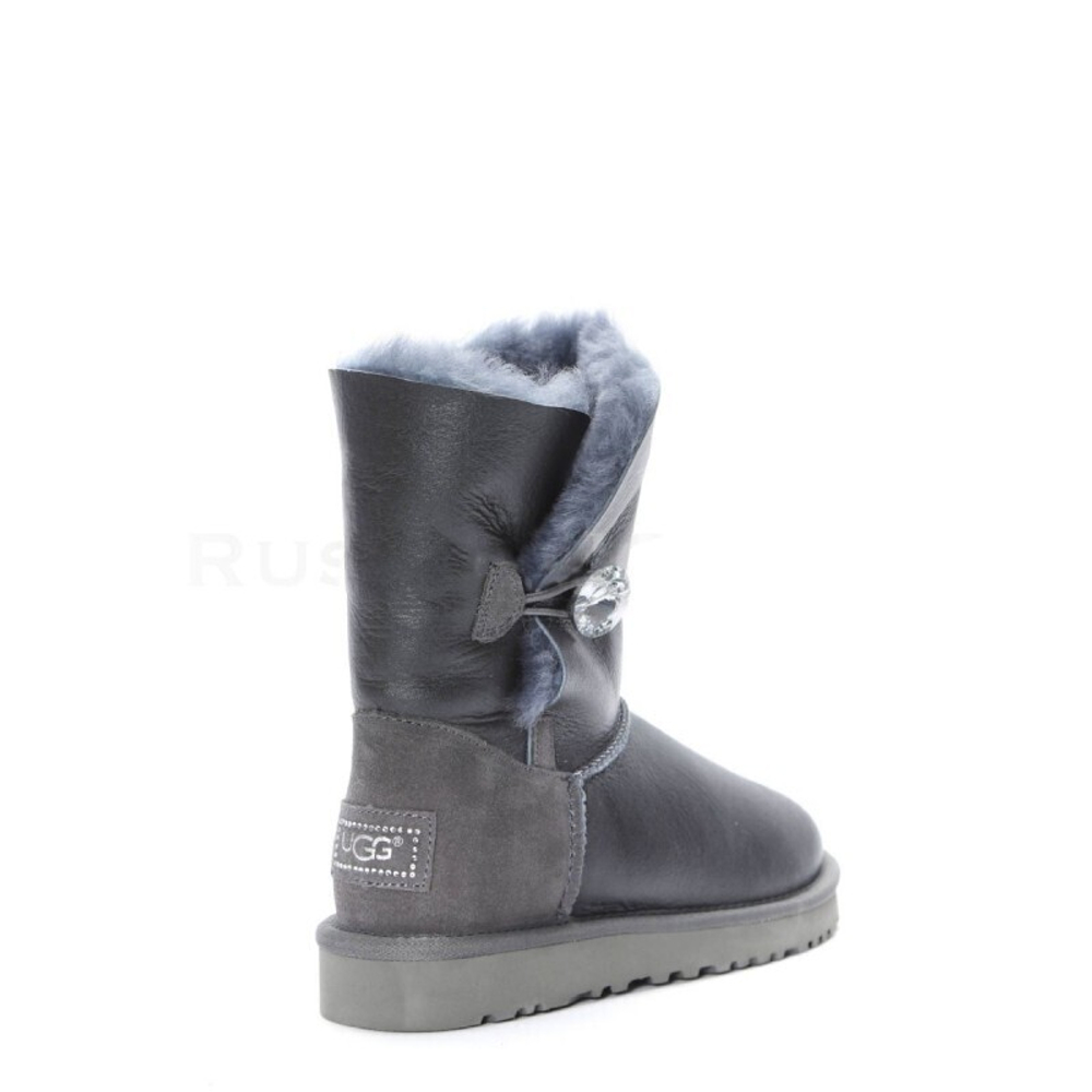 Угги Bailey Button Bling Metallic Grey