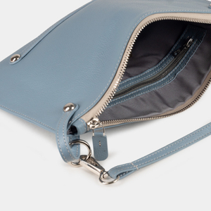 Сумка Julie из кожи теленка, голубого цвета