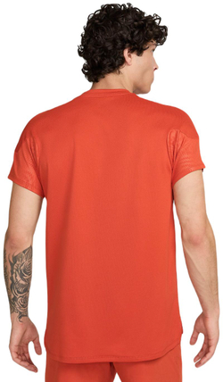 Теннисная футболка Nike Court Dri-Fit Slam RG Tennis Top - rust factor/white