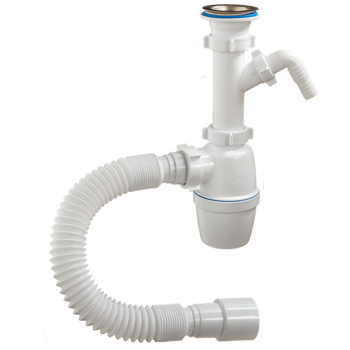 40059 Сифон 1 1/2 40 с нос. гиб. трубой ОРИО  (30/1шт)