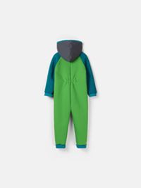 Комбинезон с карманами Колор блок "Зеленая мята" утепленный
