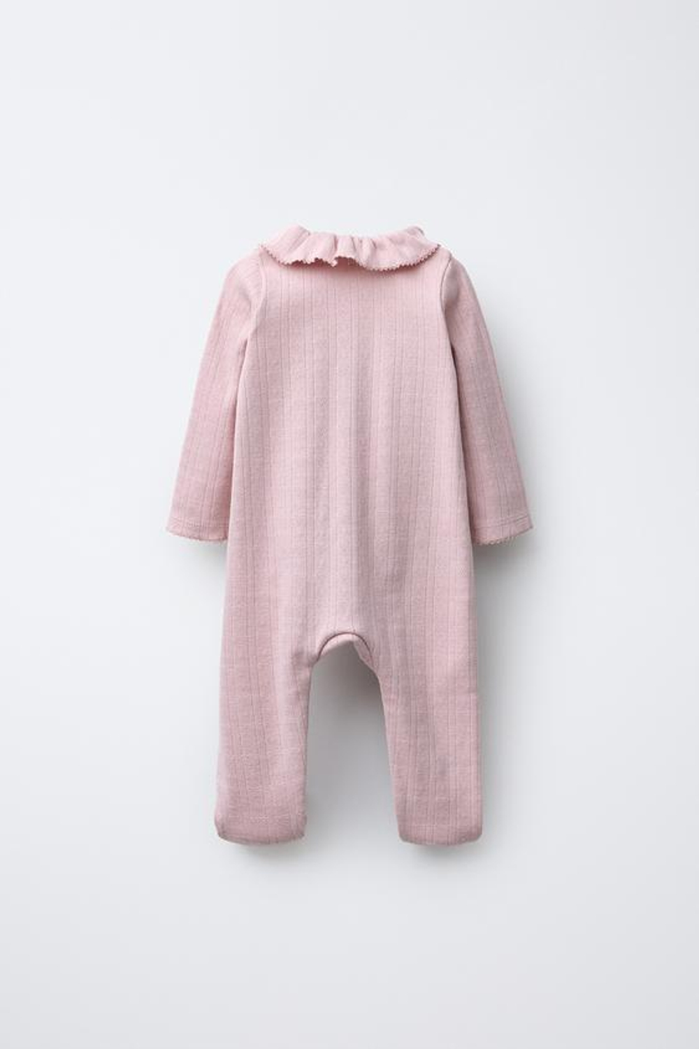 ZARA ПИЖАМНЫЙ КОСТЮМ POINTELLE С ОТКИДЫВАЮЩЕЙСЯ НОЖКОЙ И СЕРДЕЧКОМ, РОЗОВЫЙ