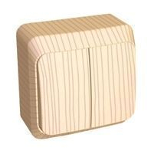 Выключатель двухклавишный без индикации о/у в сборе ЭТЮД сосна Schneider Electric