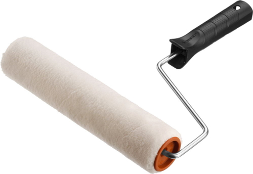 Валик малярный ″ОПТИМА-ВЕЛЮР″ в сборе, ворс 4мм, бюгель 6мм, 40х180мм, ЗУБР