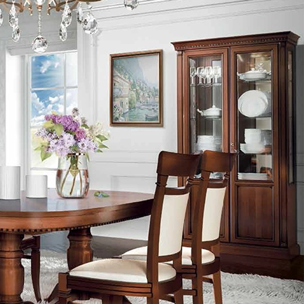 FLORENCE Витрина 2ств. со стекл. бок. и подсветкой Арт. 550