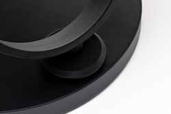 "Олимп" стол журнальный раздвижной из HPL 80-131х131см, Н43,5, цвет столешницы мрамор "Каррара"