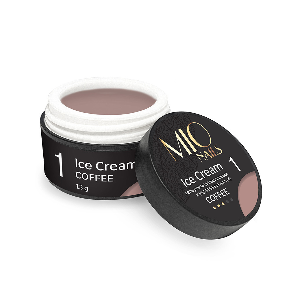 Гель MIO NAILS  "ICE CREAM GEL" - COFFEE № 01 , 13 гр