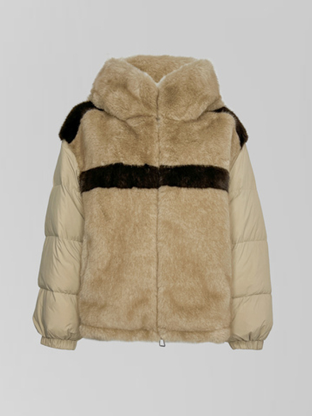 Куртка ALLURE YKE5225 с меховыми вставками и капюшоном