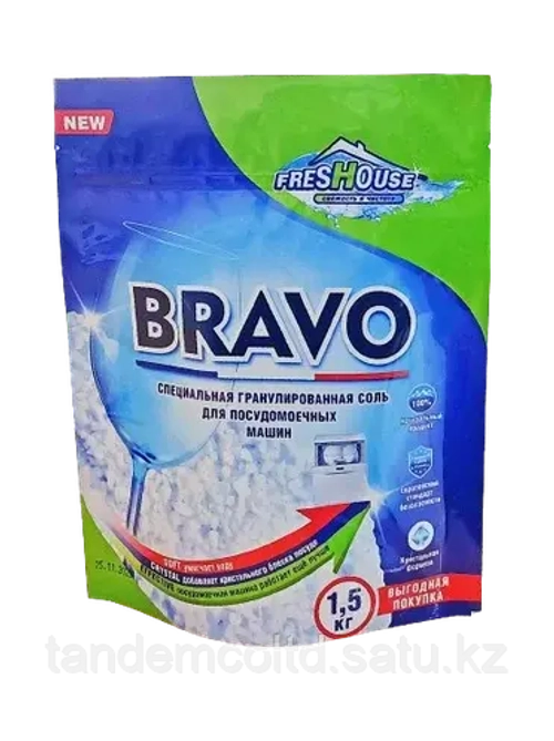 Соль для посудомоечных машин Bravo 1500 грамм