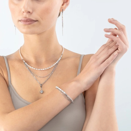 Браслет Coeur de Lion White-Silver 6005/30-1417