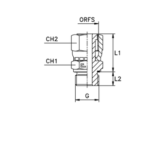 Штуцер FE D12 ORFS 13/16 - BSP 1/2 (обжатая гайка)