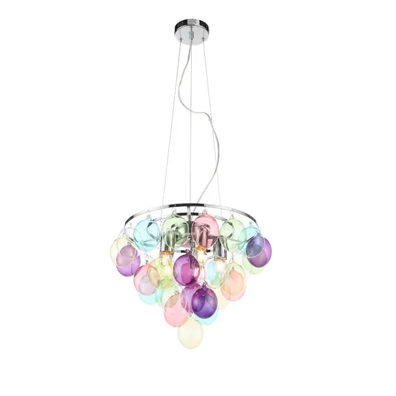 SL432.153.05 Светильник подвесной ST-Luce Хром/Разноцветный E27 5*60W SOSPIRO