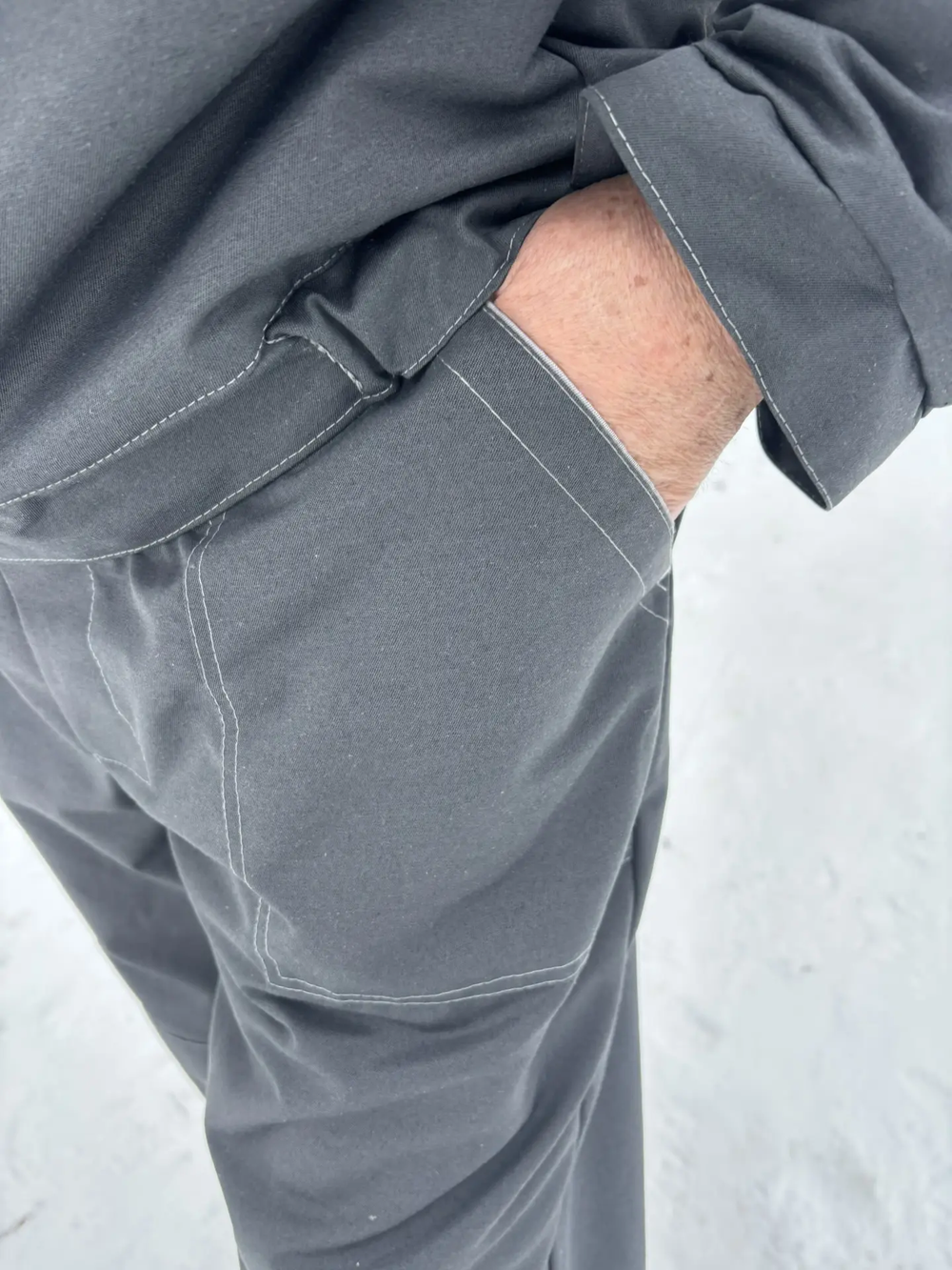 Полу комбинезон рабочий Легион серый на лямках