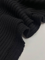 Трикотаж шерстяной Ermenegildo Zegna черный в фактурную полоску