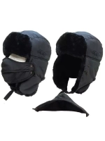 Шапка Alaskan Dog Salmon с мехом и маской черная (AWC1605B)