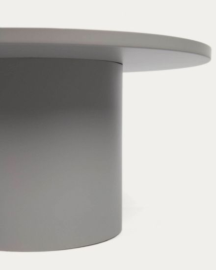 Круглый журнальный столик Fleksa из серого металла Ø 72 см Испания