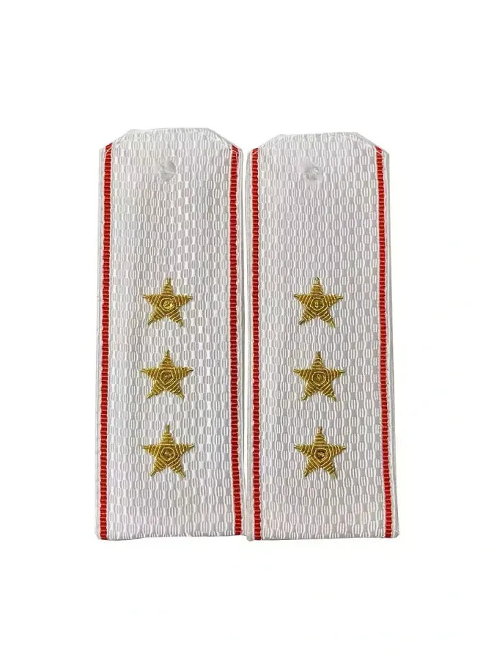 Погоны МО вышитые ст.прапорщик белые