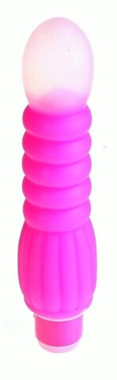 Вибратор водонепроницаемый Bliss (16,5 см , розовый с белым) (Цвет: розовый с белым)