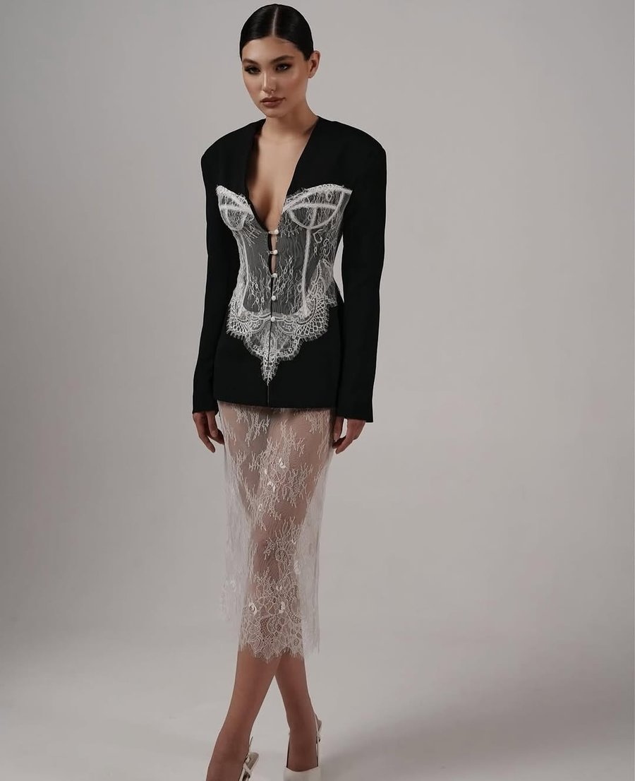 Жакет "Белоснежка", черный