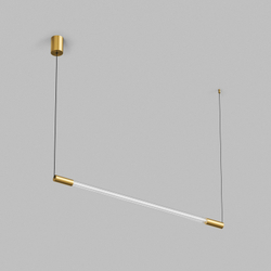 Светильник подвесной AURA, 25 Вт, 3000К, 1200x40x1500 мм, алюминий+стекло, бронза