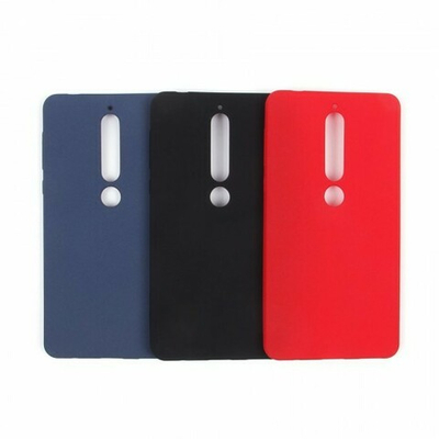 Панель матовая однотонная для Nokia 6 (2018), 008972 Красный