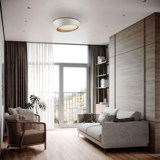 7693/60L AVRA LED SN 048 Светильник металл/акрил/белый/золотистый LED 60Вт 3000-6000K D500 IP20 пульт ДУ APEX