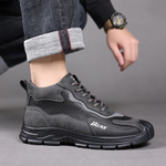 DAGUANGUIREN Work Boots Men"s High top Gray
