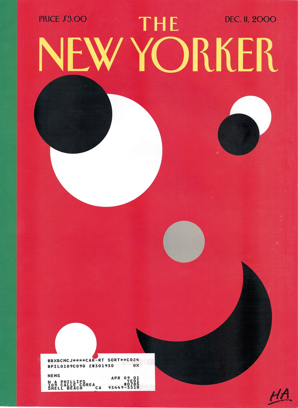 Журнал The New Yorker 11-12-2000, обложка