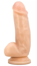 Телесный фаллоимитатор Mr. Fix it - 17,8 см. (Цвет: телесный)