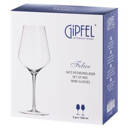 Набор из 2 бокалов для красного вина Gipfel Felice 52372 520 мл