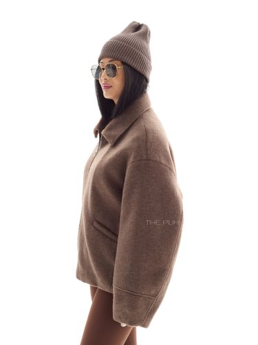 Шерстяная куртка на молнии в цвете шоколад