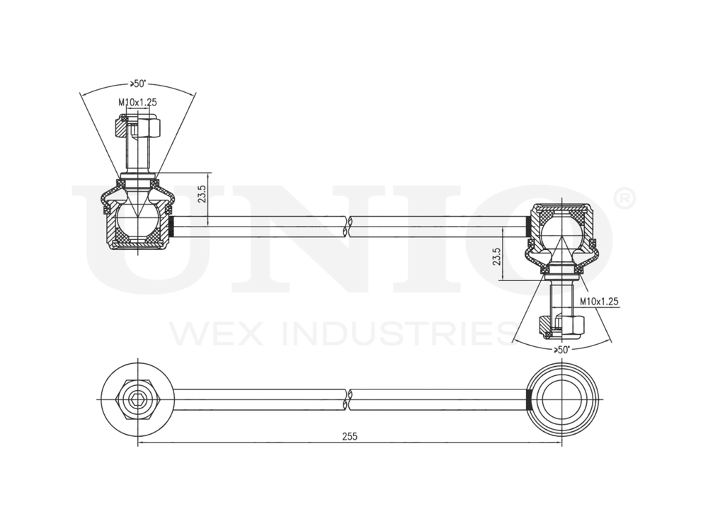 Стойка стабилизатора передняя UNIO SSP-50045
