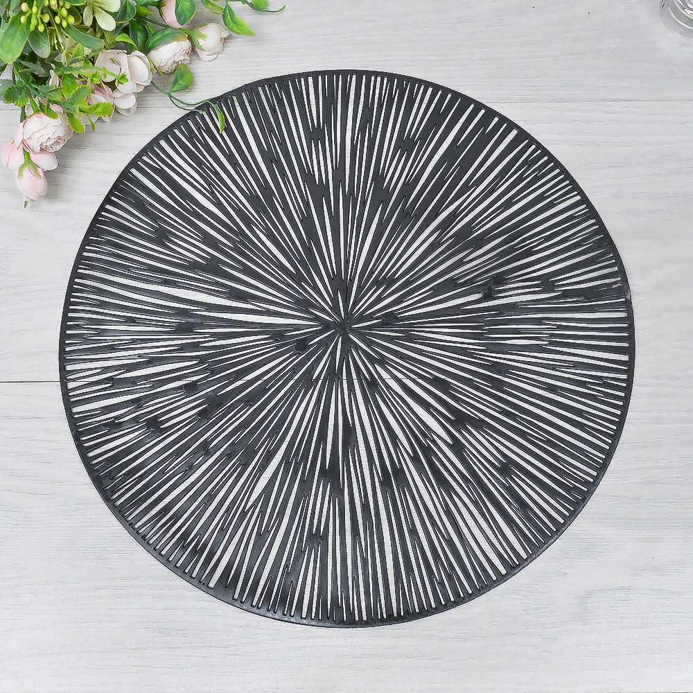 Салфетка сервировочная 38см "Аjour", черная