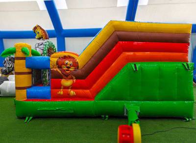 Коммерческий надувной батут «Сафари-экскурсия 2», с горкой 5*4*2,8 м