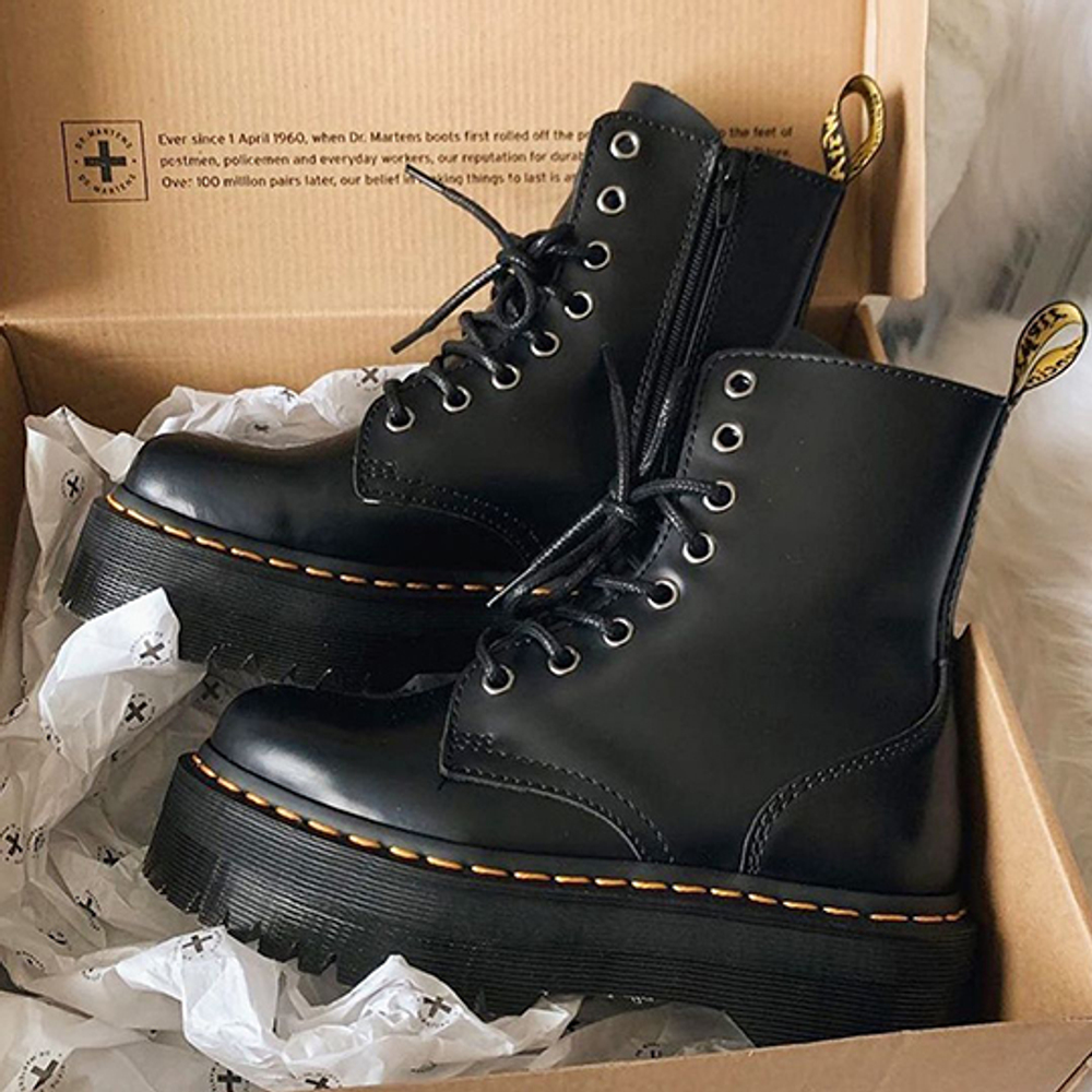 Dr.Martens Jadon High Boots Black с мехом