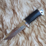 Охотничий нож НС-27 (40Х10С2М) с алюминиевыми вставками, гравировка (Златоуст)