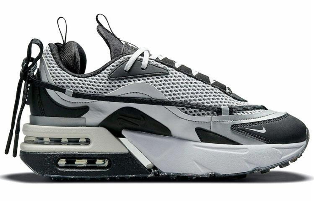 Кроссовки Nike Air Max Furyosa Nrg "Silver And Black" (Женская размерная сетка)