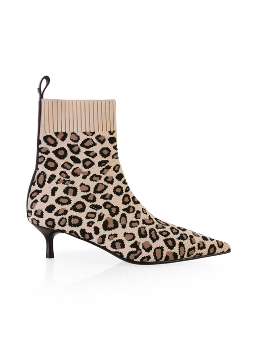 Ботильоны из текстиля и натуральной кожи