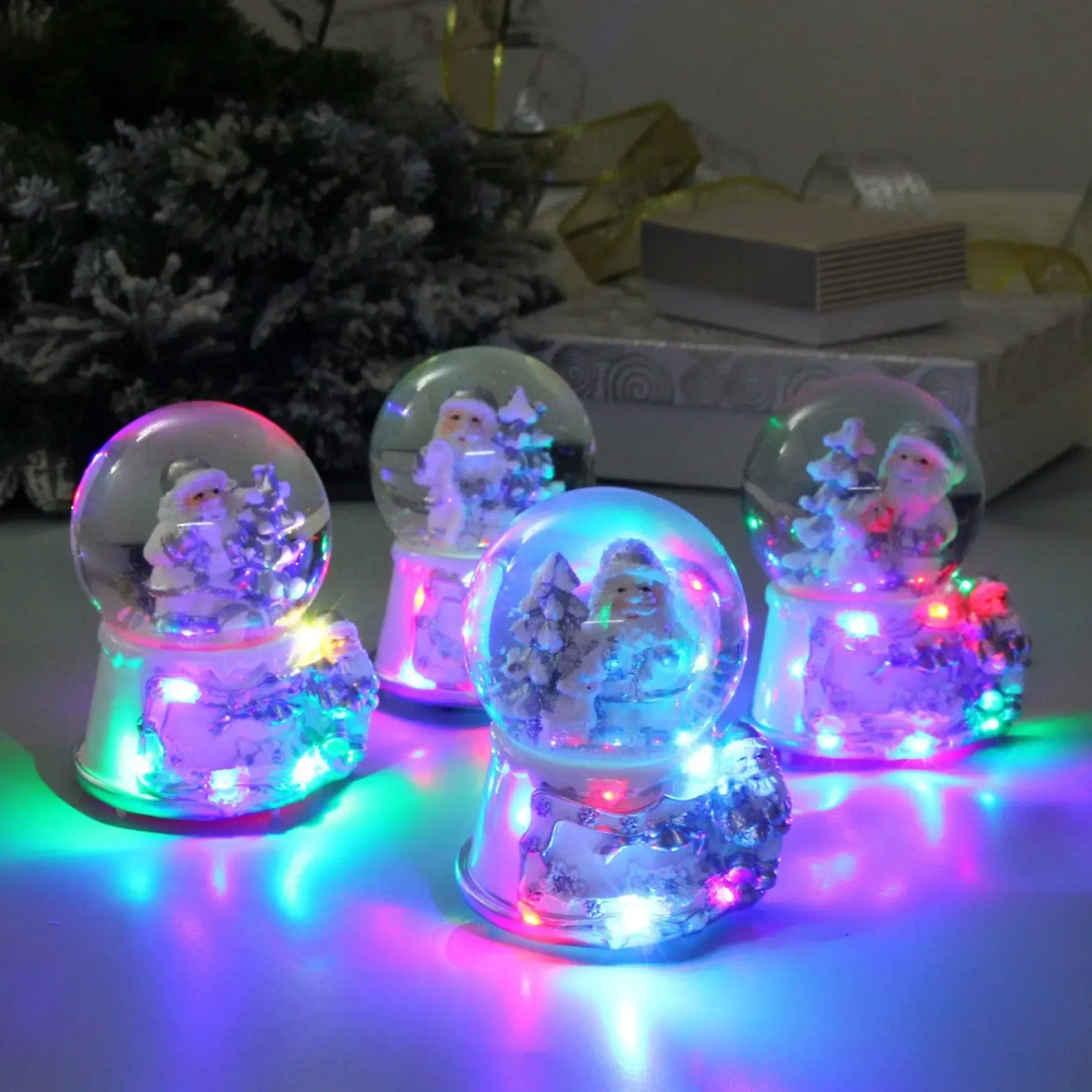 Сувенир Снежный шар «Белая сказка» 9*9*12.5 см (с музыкой и подсветкой), микс