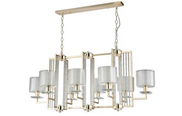 Люстра подвесная 8*Е14 NICOLAS SP8 L1000 GOLD/WHITE золото/белый Crystal Lux