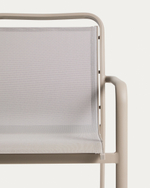 Уличный стул Luri из алюминия цвета таупе и бежевого текстиля