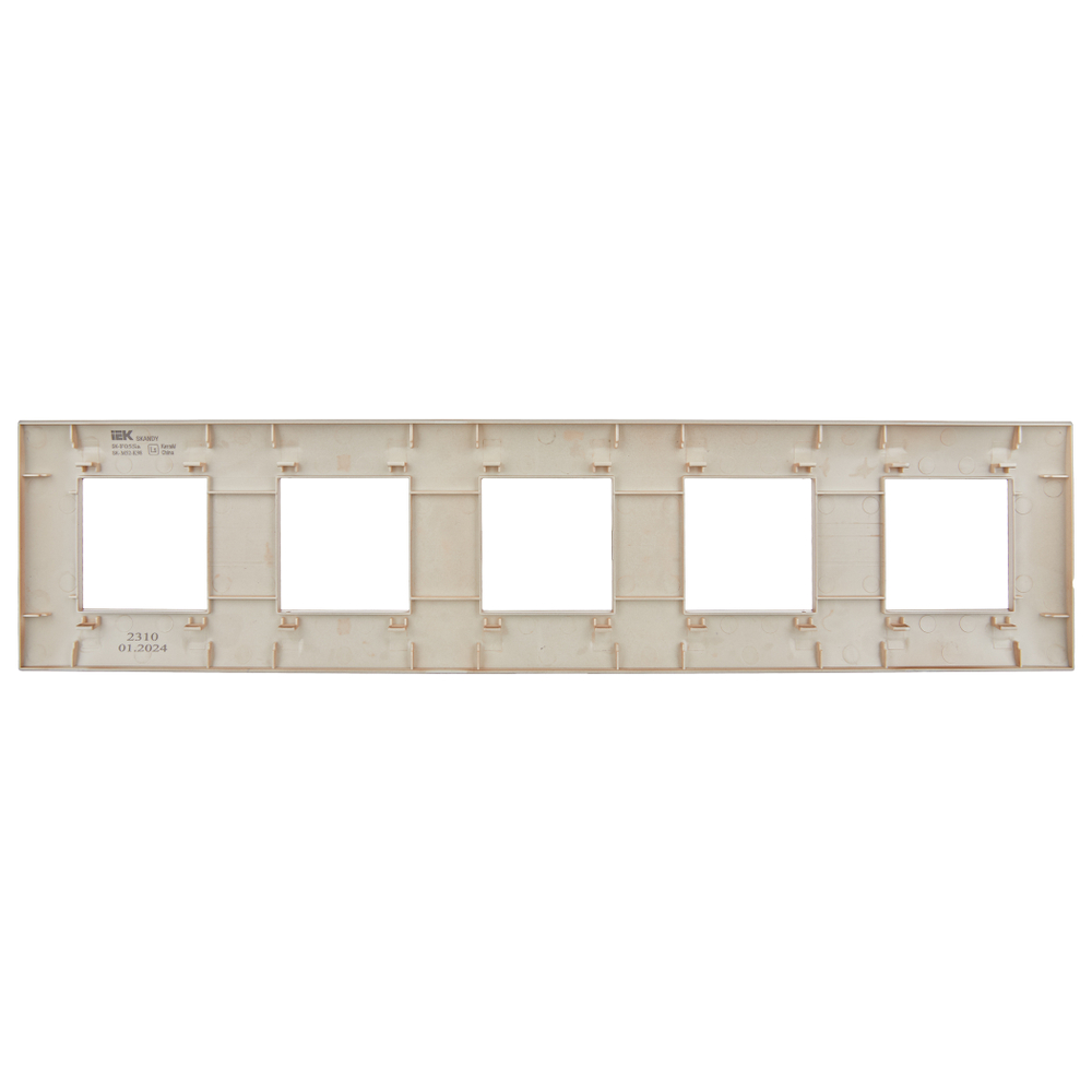 SKANDY Рамка 5-местная SK-F05Sa песочный IEK