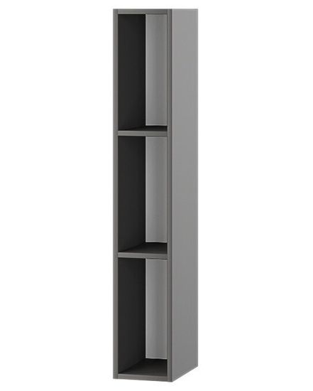 Пенал АЛЬБЕРО настенный открытый графит серый